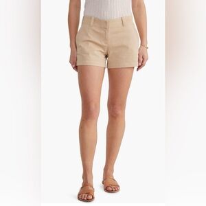 Vineyard Vines Herringbone Stretch Cotton Shorts (Color: Sand) - Size 12